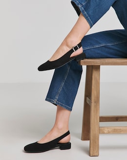 Clemmie Low Block Heel Slingback Shoe - Extra Wide Fit (EEE)