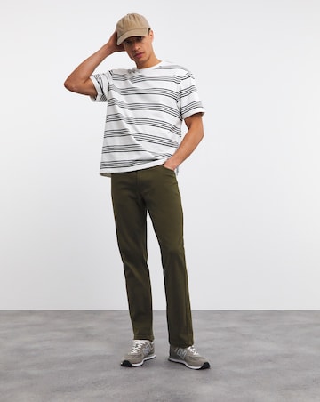 Relaxed Fit Textured Stripe T-Shirt