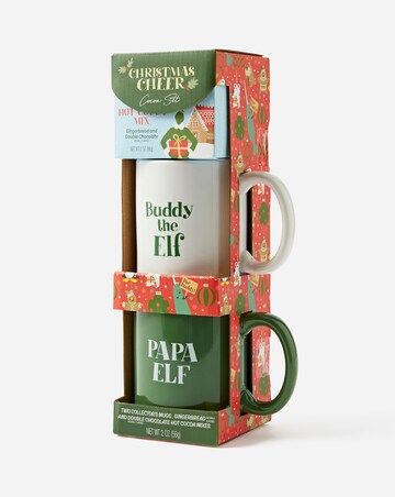 Elf Buddy and Papa Cocoa Mug Set