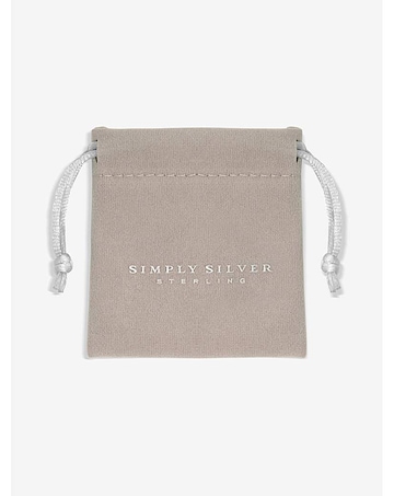 Simply Silver Sterling Silver 925 Cubic Zirconia Clover and Pearl Drop Studs