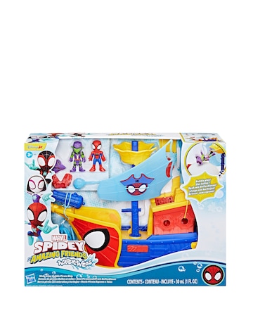 Marvel Spidey and his Amazing Friends Water-Webs Webs Ahoy Bubble Pirate Ship