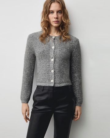 Mango Chunky Knit Jacket With Buttons