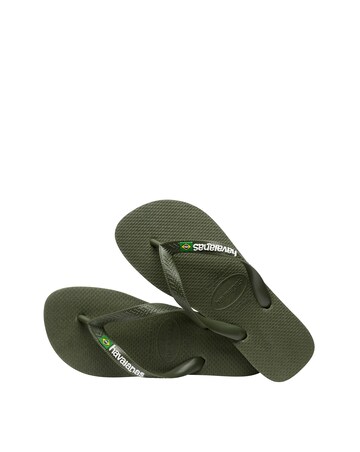 Havaianas Basil Logo Flip Flops - Green