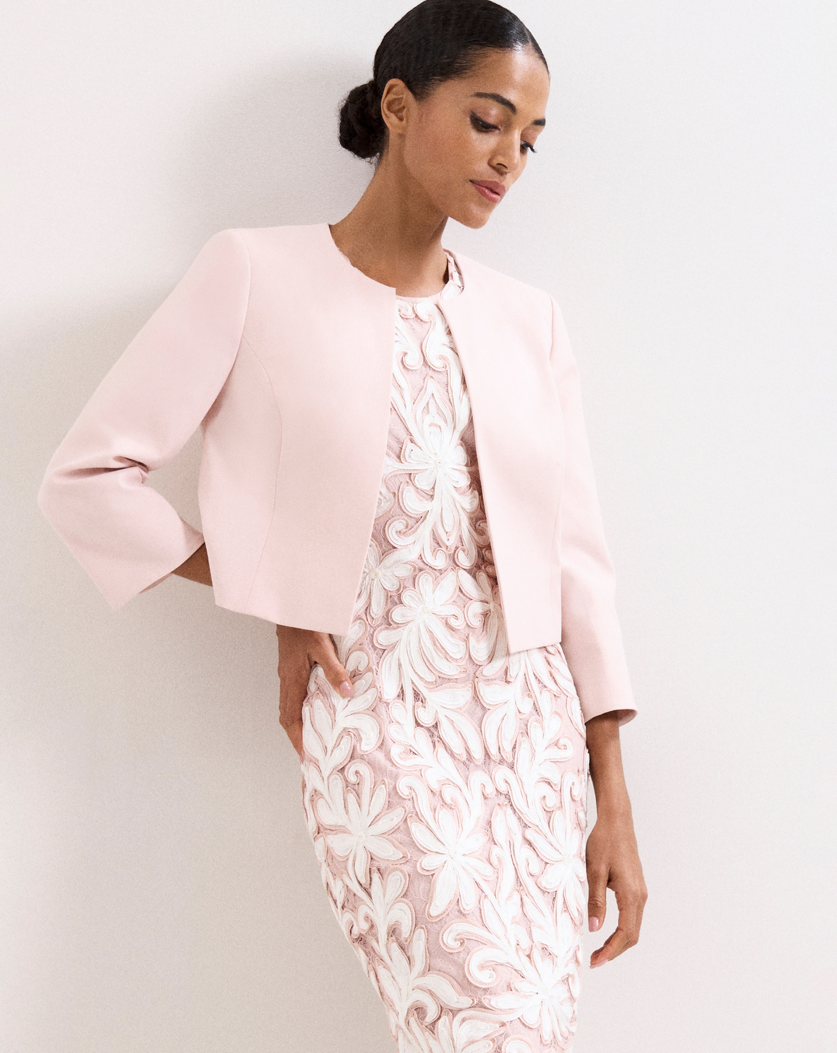 Phase Eight Elizabeth Pink Jacket | JD Williams