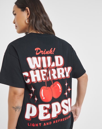 Simply Be Black Cherry Pepsi License T-Shirt