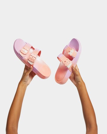 Fit Flop iQushio Two-Bar Buckle Slides Standard Fit