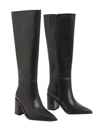 Anthology Yara High Leg Leather Western Boots - Standard Fit (D) & Standard Calf