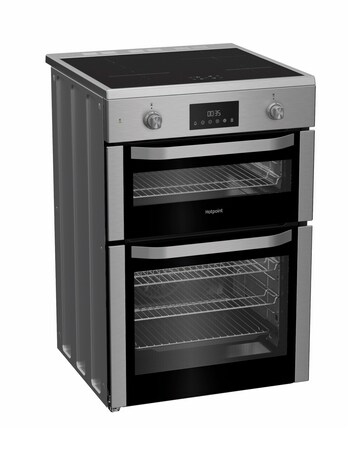 Hotpoint HDE6IDC2X Electric Double Cooker with Induction Hob - Stainless Steel