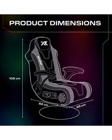 X Rocker Monsoon 4.1 Audio LED Console Gaming Chair - Black