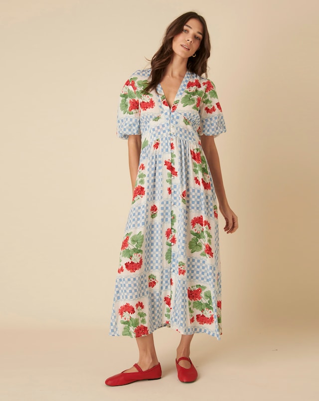 cream ditsy floral lia midi dress Nobodys Child Lia Midi Dress