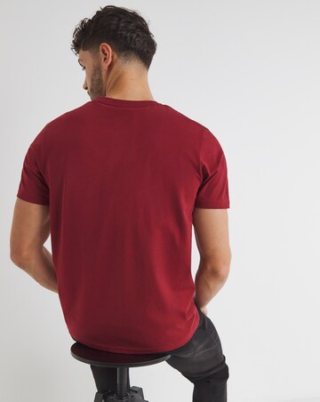 Pure Cotton V Neck T-Shirt Long- Cranberry
