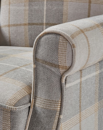 Bailey Check Wingback Armchair