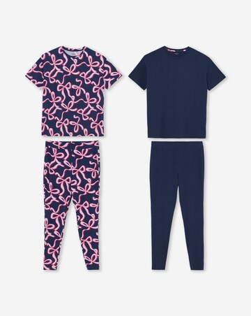 Simply Be (2 Pack) Value Legging Pyjama Sets Bow Print