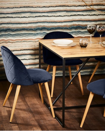 Klara Velvet Pair of Dining Chairs