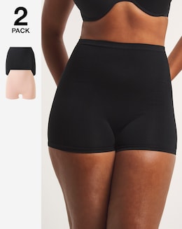 MAGISCULPT (2 Pack) Medium Control High Waist Shorts Black/Blush
