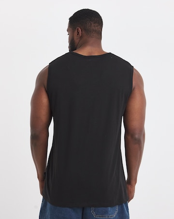 Jack & Jones Logo Slub Vest - Black
