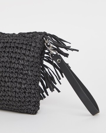 Fringe Raffia Oversized Clutch Bag
