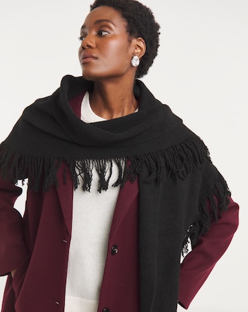 Fringe Detail Wrap Scarf