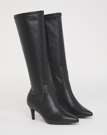 Symphony Heeled Knee High Sock Boots - Standard Fit (D) & Standard/Curvy Calf