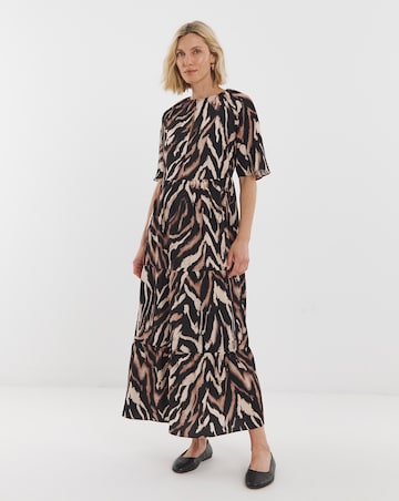 Half Sleeve Smock Maxi Dress