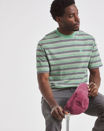 Union Relaxed Fit Marl Yarn Dye Stripe T-Shirt Long