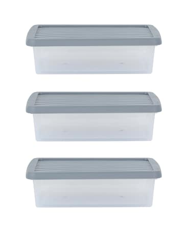 Wham 8L Stackable Box & Lid 3Pk