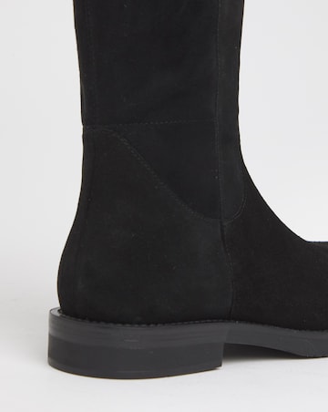 Liv Knee High Suede Riding Boots - Wide Fit (E) & Curvy Calf