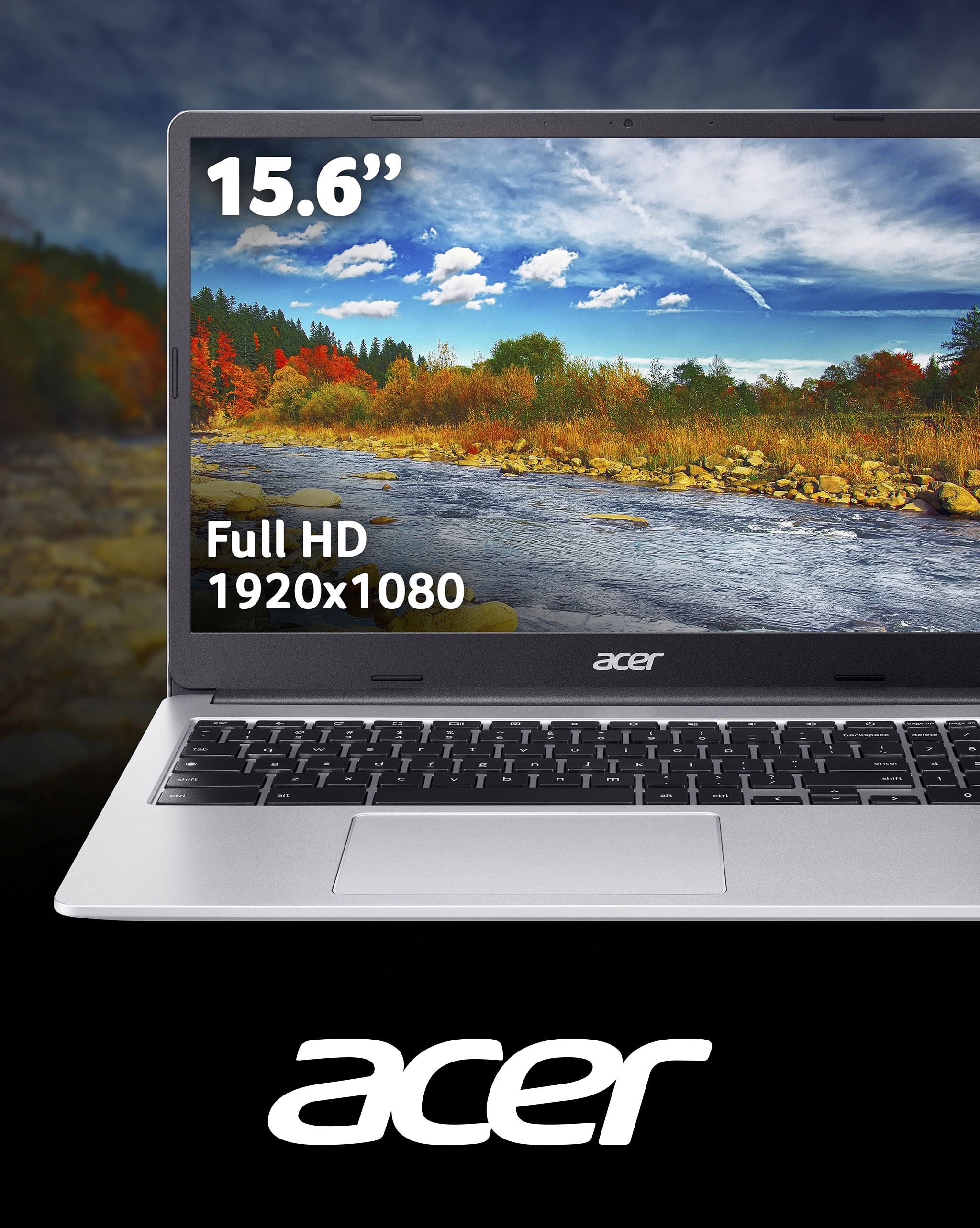 An Acer Laptop on desktop.