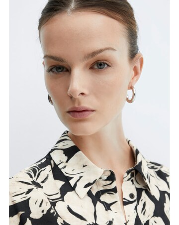 Mango Printed Jumpsuit with Tie Detail