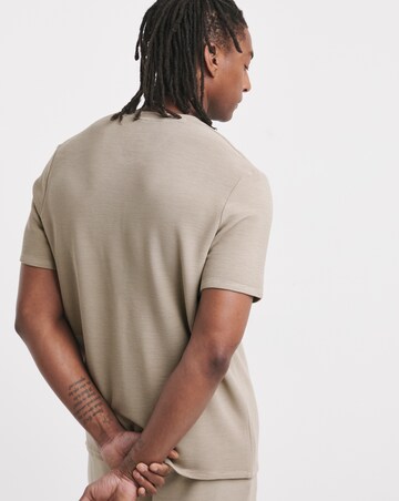 BOSS Short Sleeve Rib Lounge T-Shirt - Beige