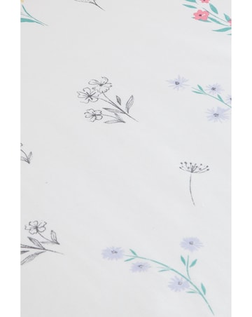 Catherine Lansfield Bunny Tails Ditsy Flowers Fitted Sheet