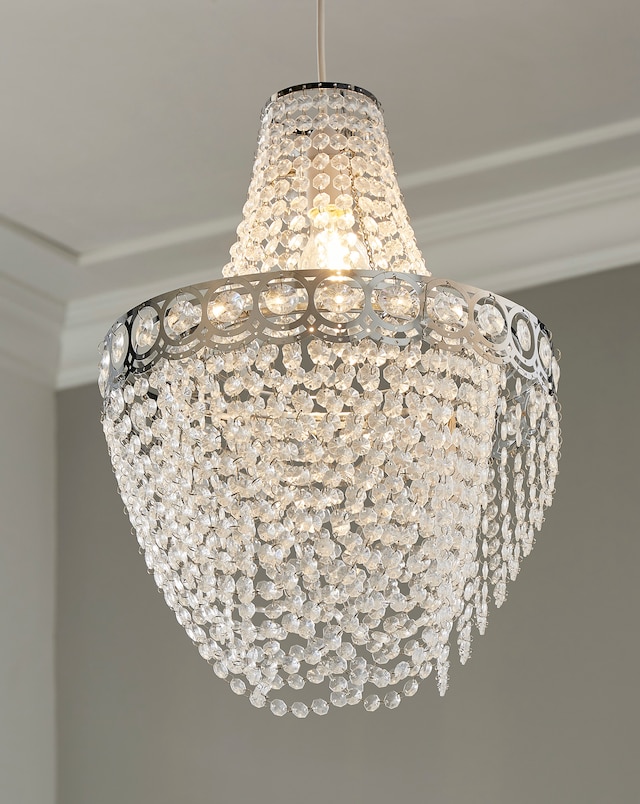 Clear Chandelier Easy Fit Ceiling Shade