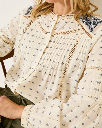 FatFace Fern Embroidered Blouse