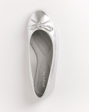 Selena Classic Flat Ballerina Shoes Extra Wide EEE Fit Simply Comfort