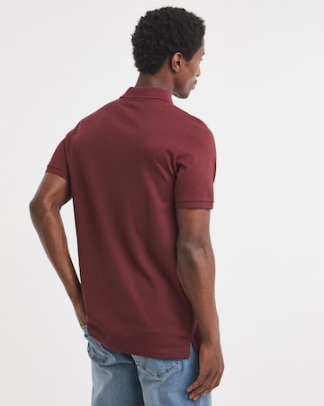 Pique Polo Long Length-Burgundy