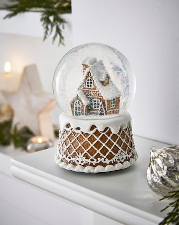 Gisela Graham Gingerbread House Musical Snow Dome