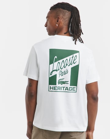 Lacoste Short Sleeve Back Graphic T-Shirt - White