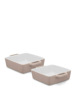Barbary &amp; Oak Nattura Set of 2 Square Baking Dishes Beige