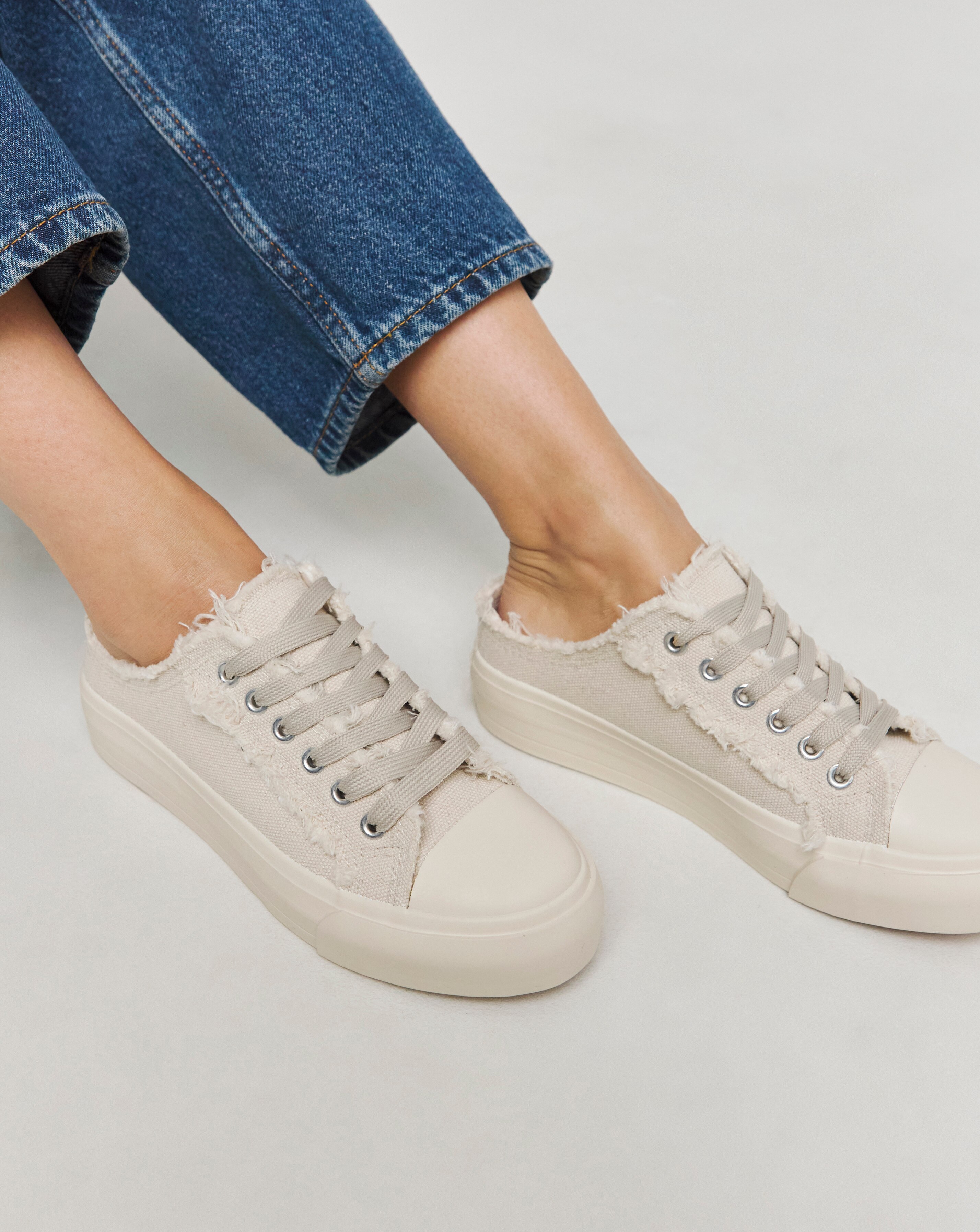 Bowie Raw Edge Slip on Trainers - Extra Wide Fit (EEE)