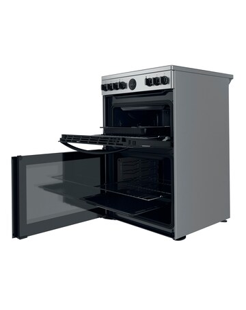 Indesit ID67V9HCX/UK 60cm Electric Double Cooker + Installation