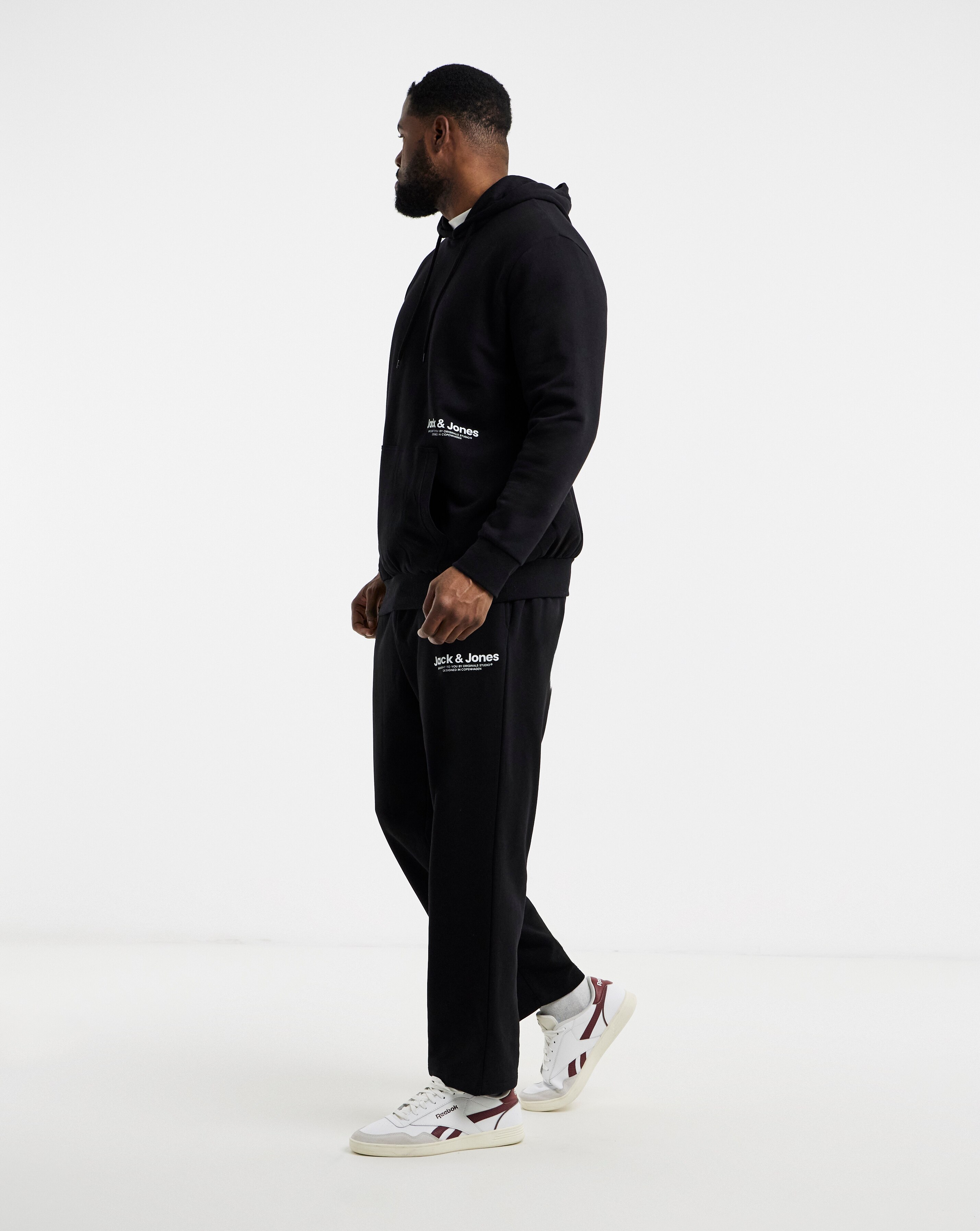 Jack & Jones Vesterbro Logo Tracksuit Set - Black | JD Williams