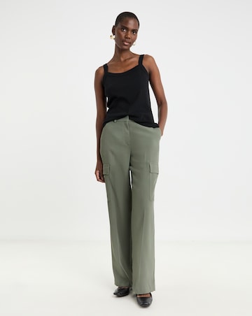 Pure Cotton Black Thick Strap Cami Vest