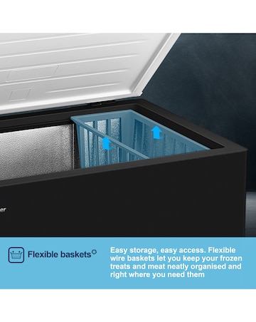 Fridgemaster MCF200EB 198L Freestanding Chest Freezer - Black - E Rated