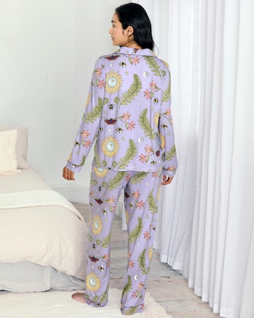 Chelsea Peers Jersey Button Up Long Pyjama Set
