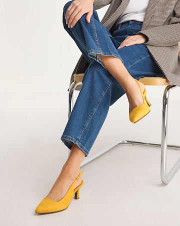 Marina Flexi Sole Kitten Heel Slingback Shoe Extra Wide EEE fit