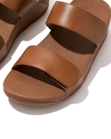 Fit Flop Light Tan Lulu Adjustable Leather Back-Strap Sandals -Standard Fit (D)