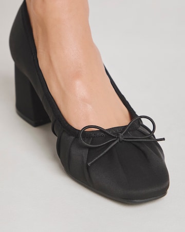Dreamer Block Heel Ballerina Shoes - Extra Wide Fit (EEE)