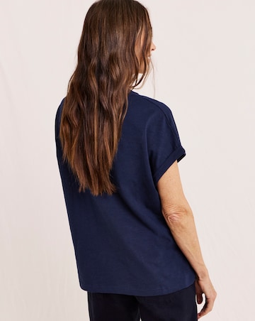 Julipa Notch Neck Cotton T-shirt