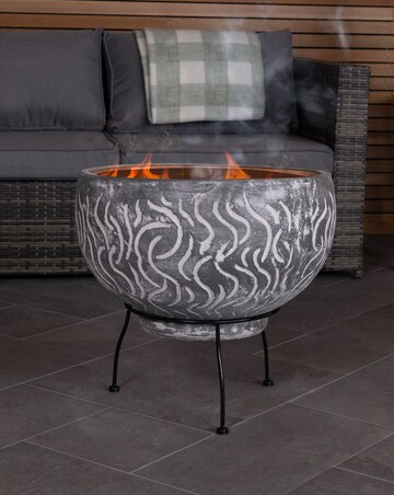 Charles Bentley SNUG Toledo Clay BBQ Firepit with Grill