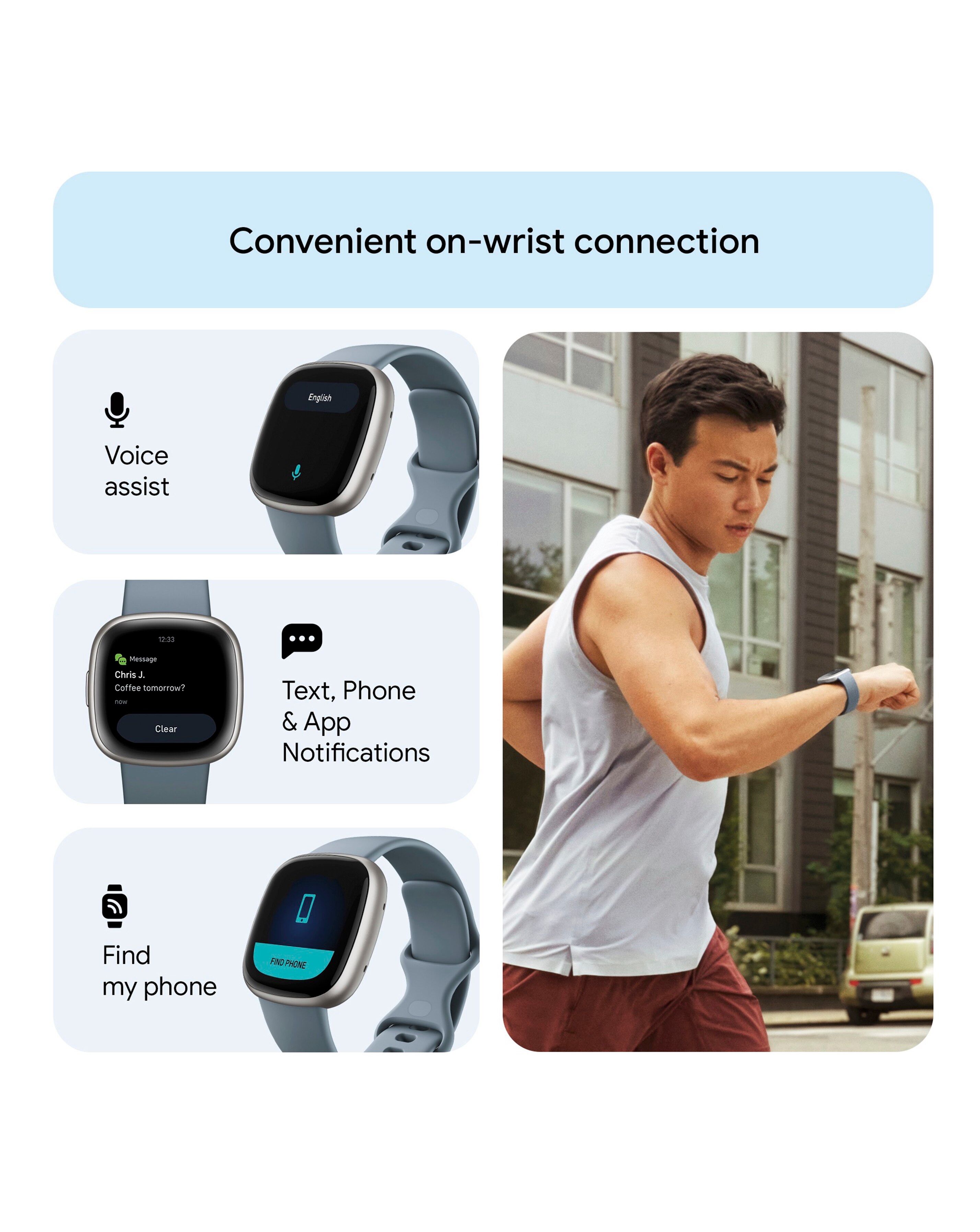 0 Versa Fitbit スマートウォッチ Waterfall 新品 ウォーターフォール 